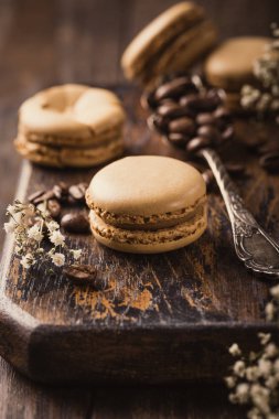 kahve macarons Fransız