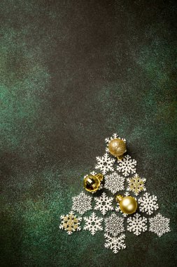 Ahşap Noel ağacı ile şenlikli bir arka plan