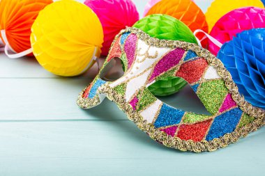 Karnaval maskeli şenlik arka planı