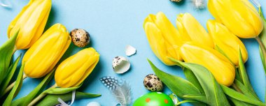 Sarı laleler arka plan