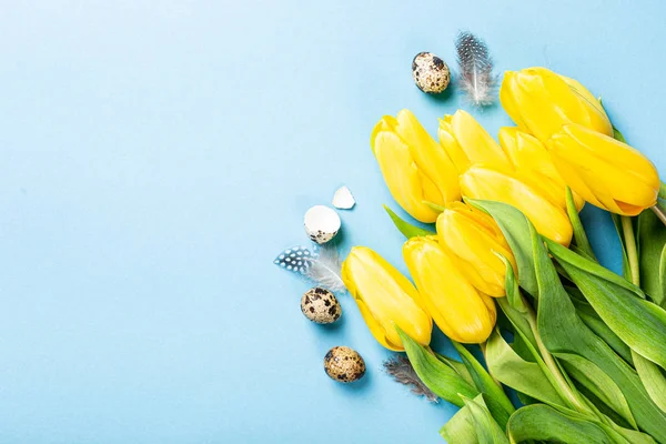 Háttér sárga tulipánok — Stock Fotó