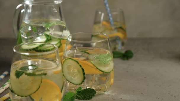 Summer healthy cocktails — Stock Video