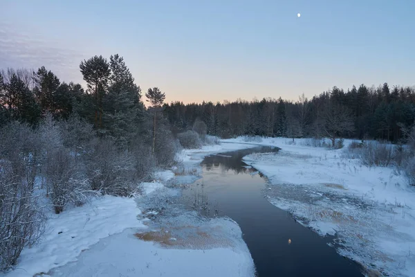 Rio Daugava no inverno — Fotografia de Stock