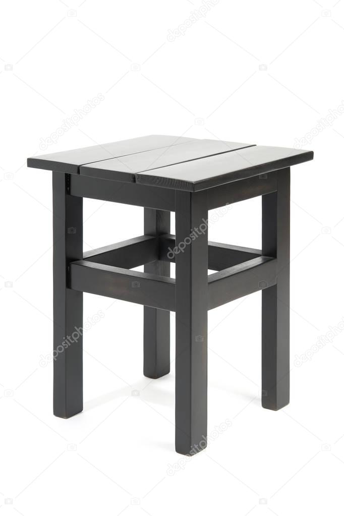 Black stool isolated