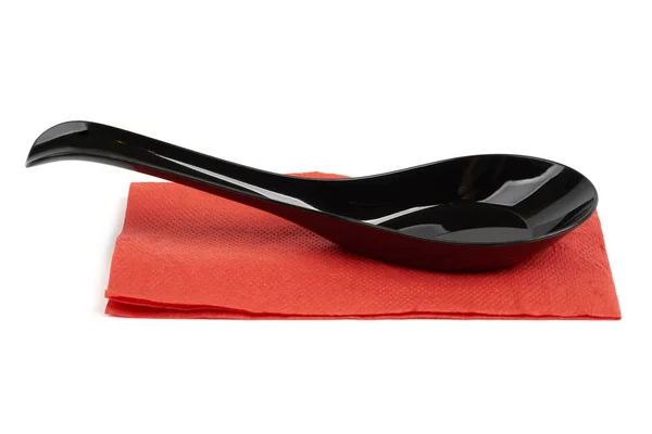 Spoon on napkin — Stock Photo, Image