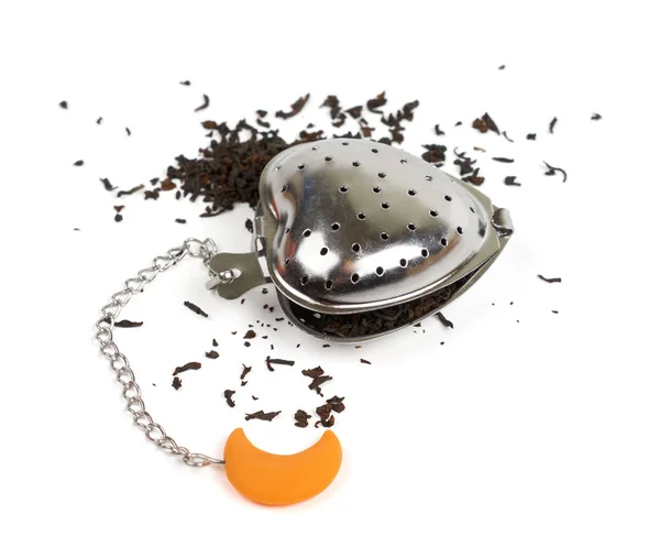 Tea strainer on white — Stock Photo, Image