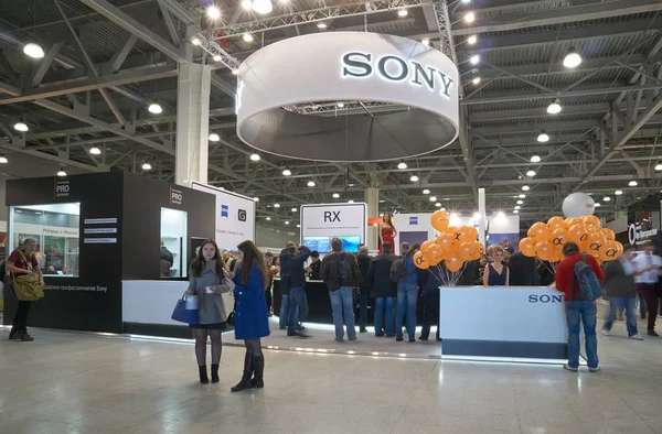 Sony stand in Crocus Expo — Stock Photo, Image