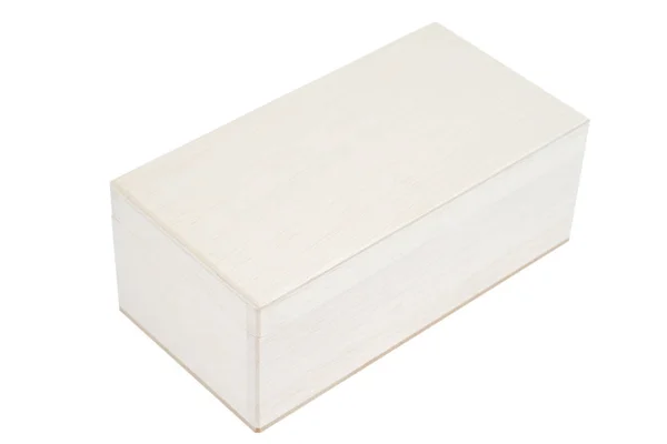 Caja de madera blanca — Foto de Stock