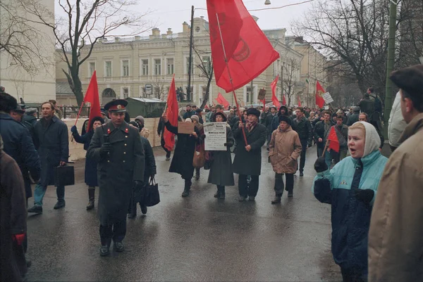 Pro kommunistiska rally — Stockfoto
