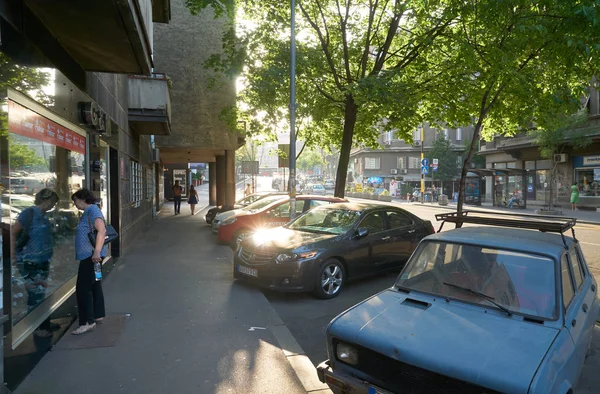 Straat in Belgrado — Stockfoto