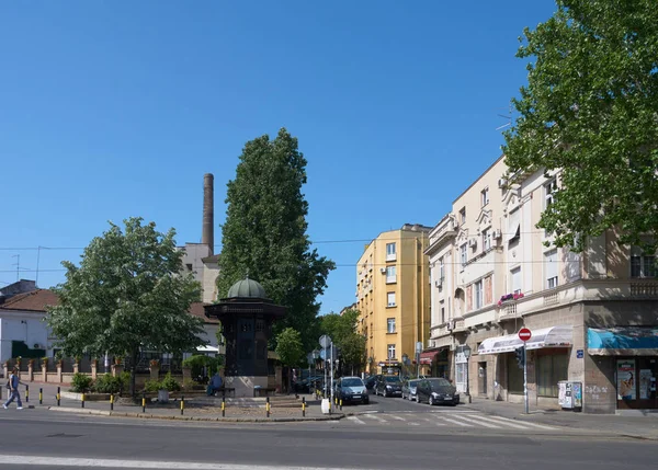 贝尔格莱德 塞尔维亚 2018年5月02日 Dusana 街道的看法与餐馆 Skadarlija 在左边 — 图库照片