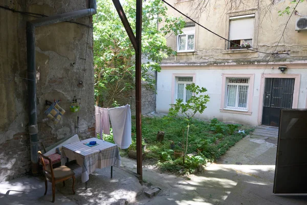 View Courtyard Old House Belgrade Serbia — Stock Photo, Image