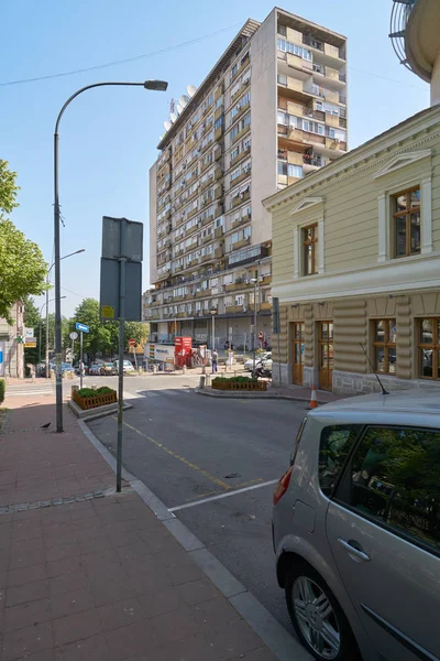 Belgrado Sérvia Maio 2018 Tarde Rua Visnjiceva Perto Rua Gospodar — Fotografia de Stock