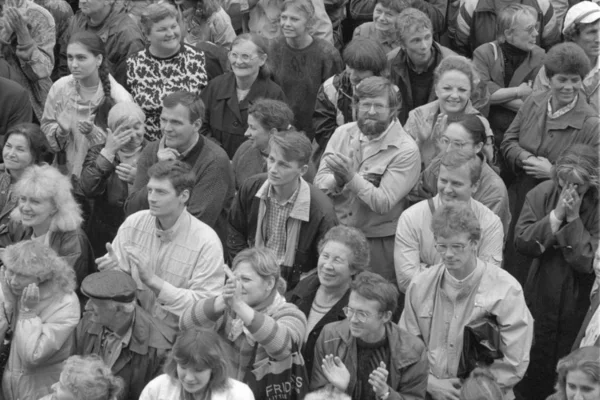 Pertemuan di Moskow pada bulan Agustus 1991 — Stok Foto