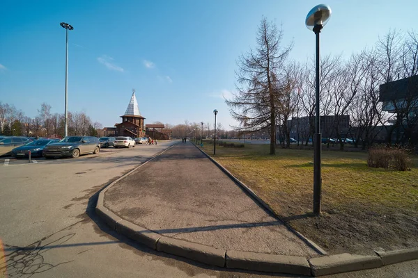 Moscou Rússia Março 2020 Restaurante Woodeen Perto Complexo Hoteleiro Izmailovo — Fotografia de Stock