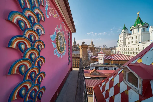 Moskou Rusland Maart 2020 Prachtige Russische Architectuur Vernissage Izmailovo Kremlin — Stockfoto