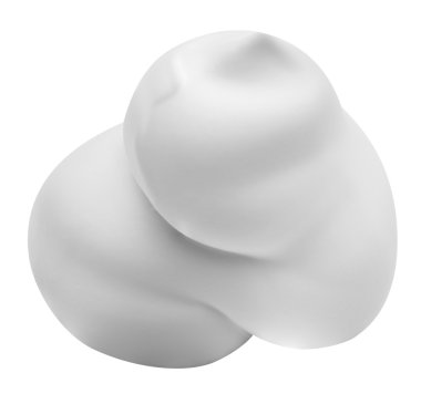 izole kırpma yolu ile beyaz arka plan üzerinde beyaz köpük