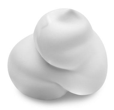 izole kırpma yolu ile beyaz arka plan üzerinde beyaz köpük