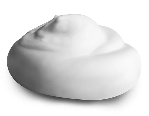Spumă albă izolată pe fundal alb cu cale de tăiere — Fotografie, imagine de stoc