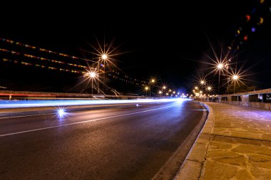 Fenerler gece köprü Nessebar yaktı