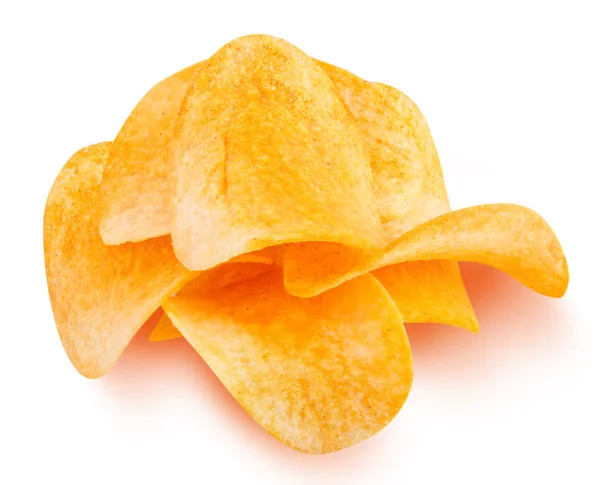 Kartoffelchips isoliert auf weißem Hintergrund — Stockfoto