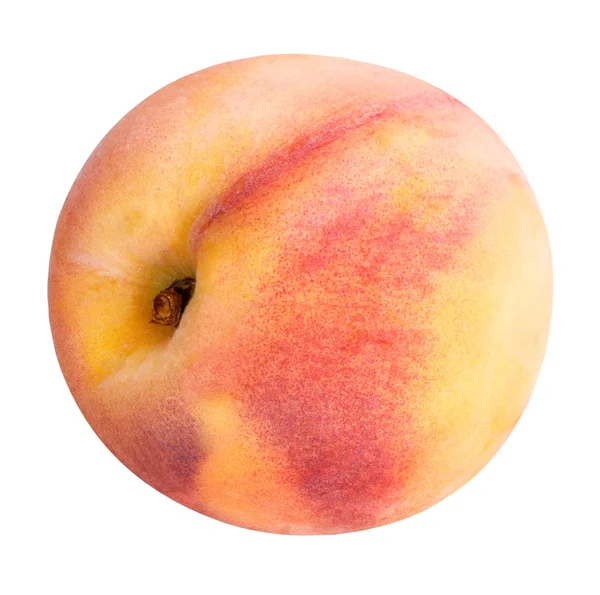 51/5000peach geïsoleerd op witte achtergrond — Stockfoto