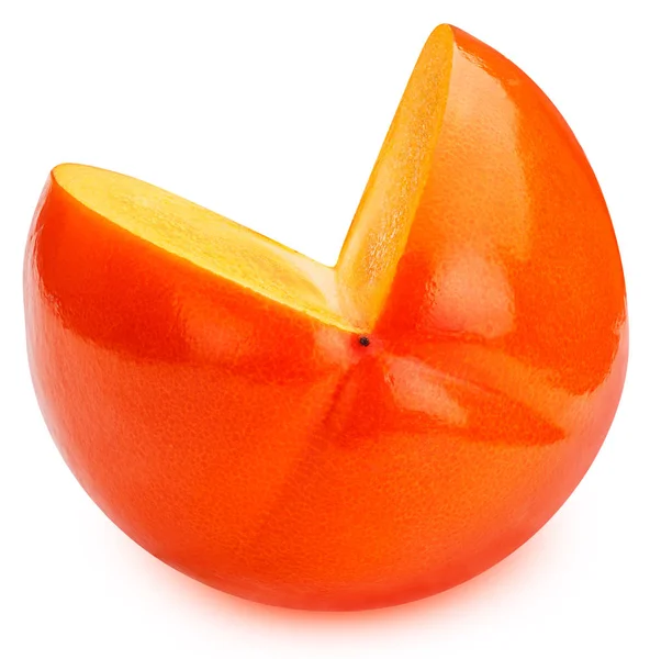 柿をスライス一口をカット — ストック写真