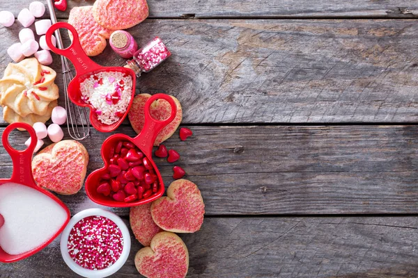 San Valentino Biscotti a forma di cuore — Foto Stock