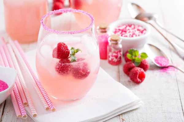 Rote Himbeerlimonade — Stockfoto