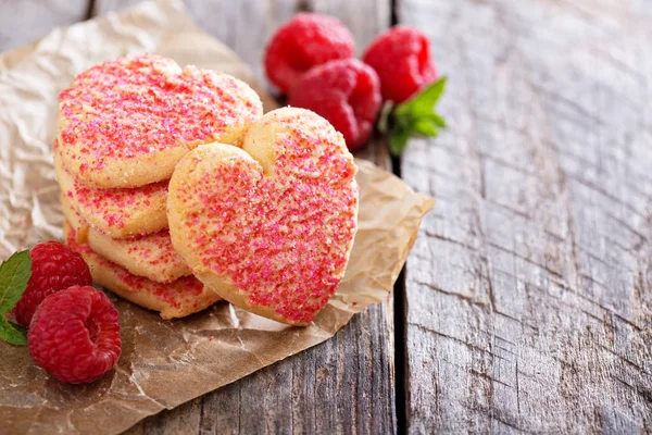 Saint Valentin Biscuits en forme de coeur — Photo