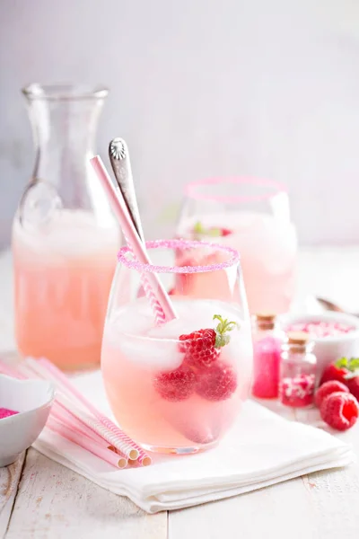 Rote Himbeerlimonade — Stockfoto