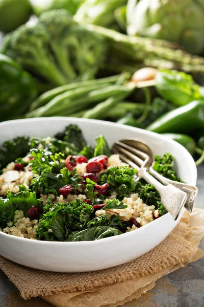 Υγιή Καλέ και quinoa σαλάτα — Φωτογραφία Αρχείου