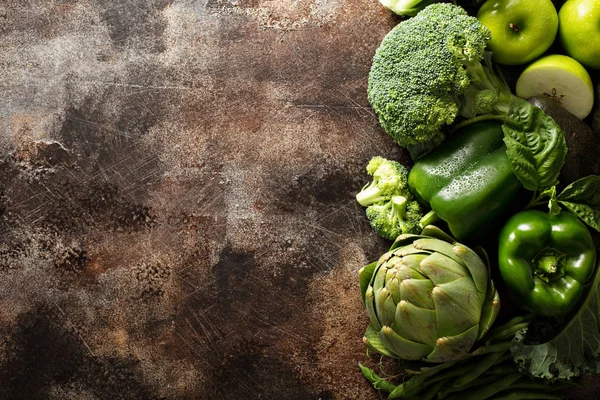 緑の野菜と果物の様々 な — ストック写真