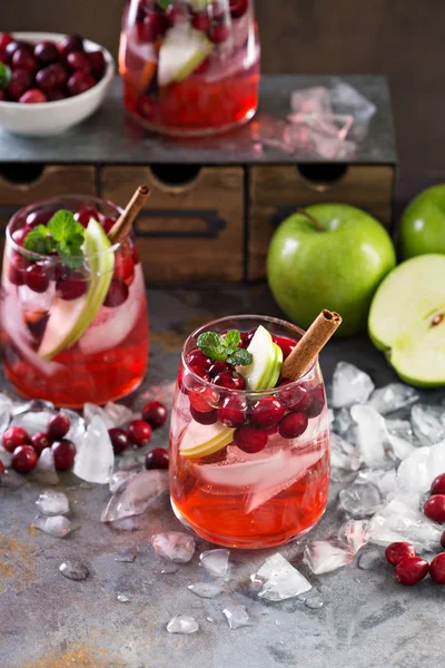 Téli frissítő ital alma és áfonya — Stock Fotó