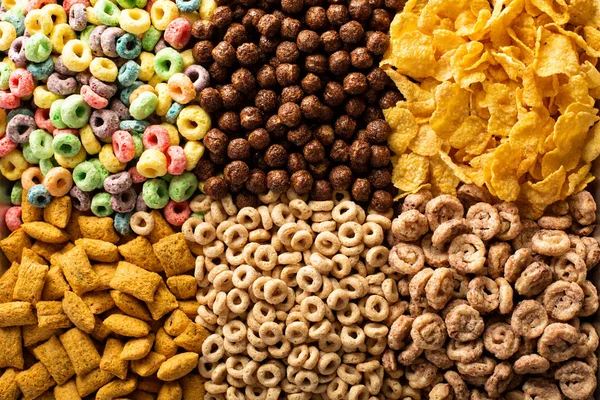 Variedad de cereales fríos — Foto de Stock