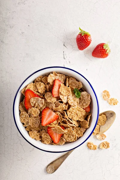 Multigrano cereales saludables con bayas frescas — Foto de Stock