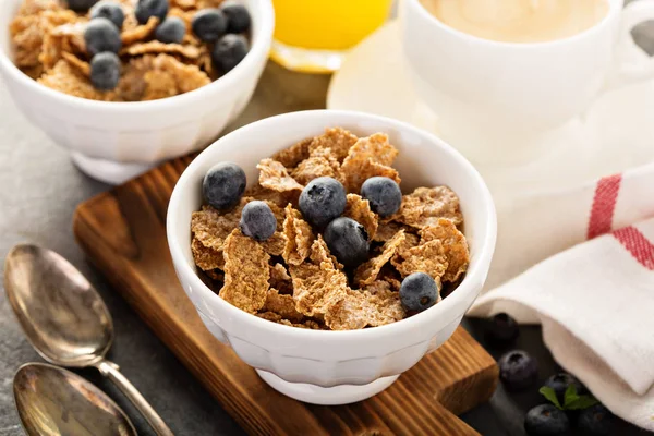 Cereales saludables multigrano con arándanos frescos — Foto de Stock
