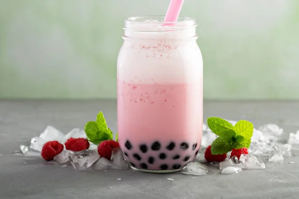 Eper bubble tea — Stock Fotó