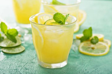 Limonlu narenciye kokteyl serinletici