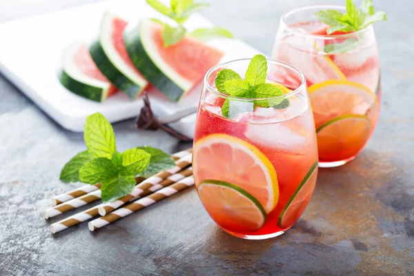 Sommaren uppfriskande cocktails med vattenmelon — Stockfoto