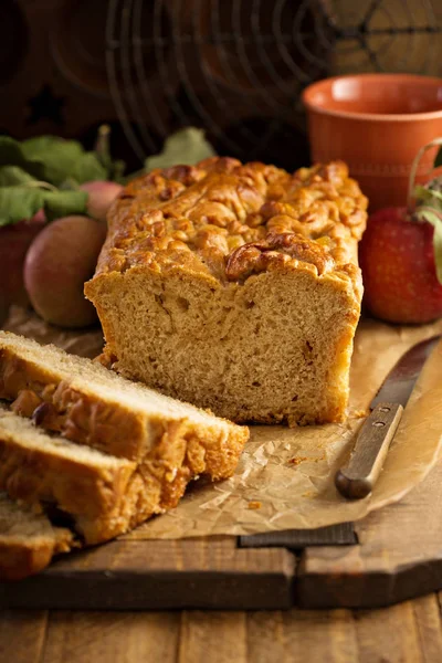 Apple bread rustic style — Stock Photo, Image