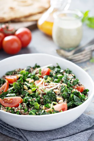 Boerenkool en quinoa salade met tomaten — Stockfoto