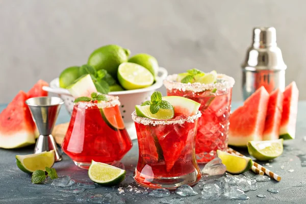 Margarita all'anguria con lime — Foto Stock