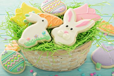 Mavi tablo Easter çerezleri