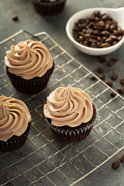 Schokolade Espresso Cupcakes — Stockfoto