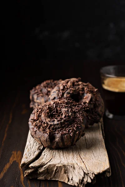 Donut de chocolate con espresso — Foto de Stock