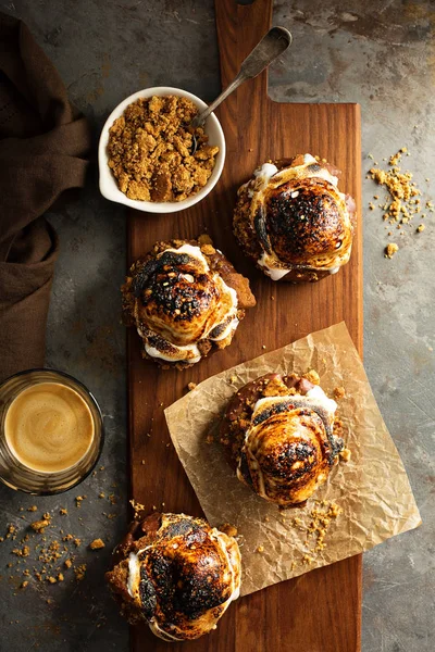 Smores donuts vista superior — Foto de Stock