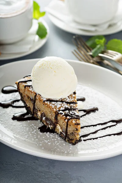 Gluten free cake with ice cream