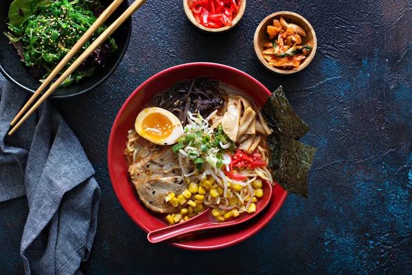 Ramen miso tigela de sopa — Fotografia de Stock