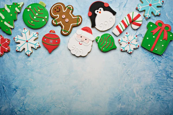 Christmas sugar and gingerbread cookies — Stock Photo, Image